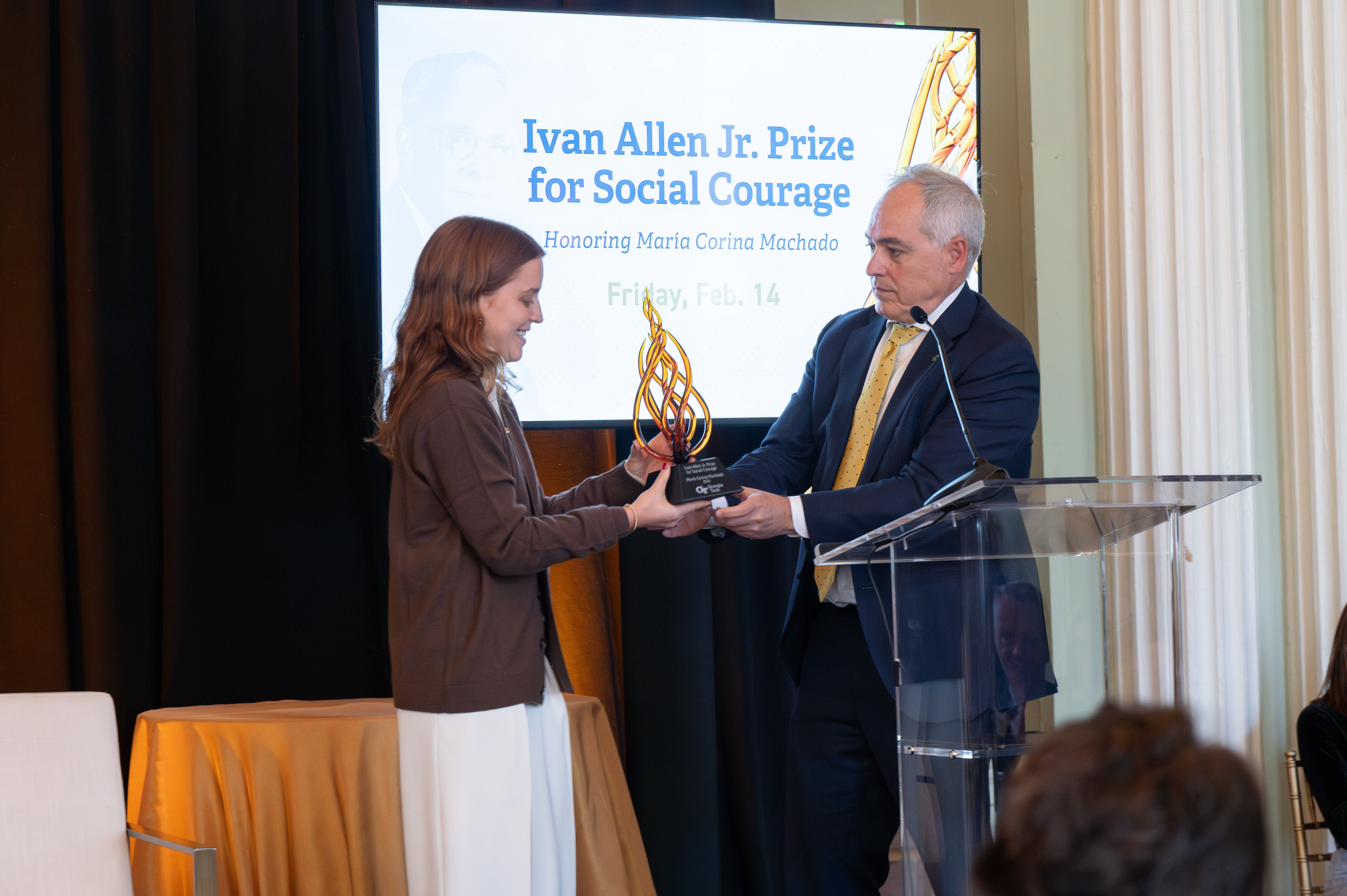 María Corina Machado Receives Ivan Allen Jr. Prize for Social Courage ...