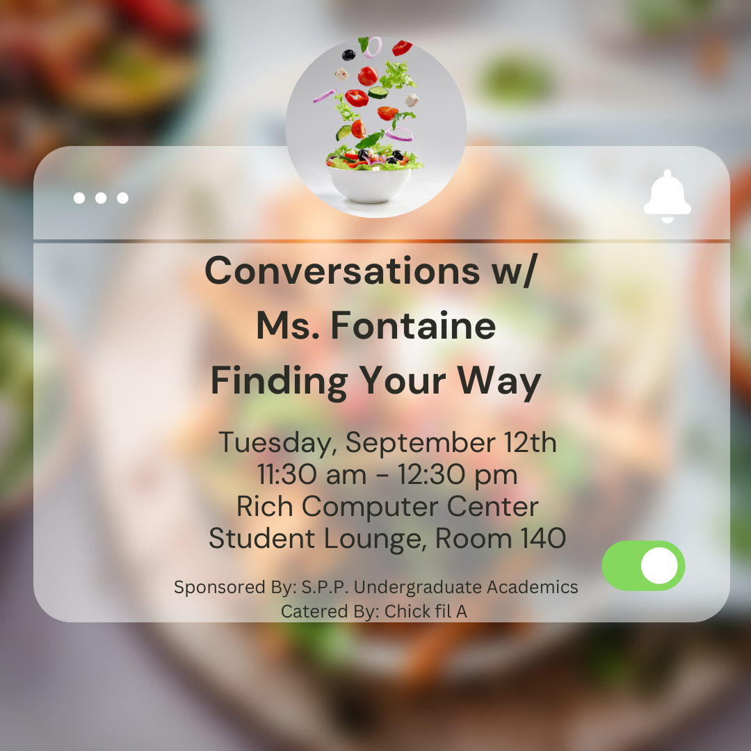 Hi there! Join me for great conversation and lunch as we dive into tips for having a successful semester! 