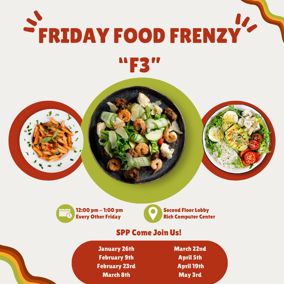 Friday Food Frenzy "F3" is here! Join every other Friday through May 3rd! 