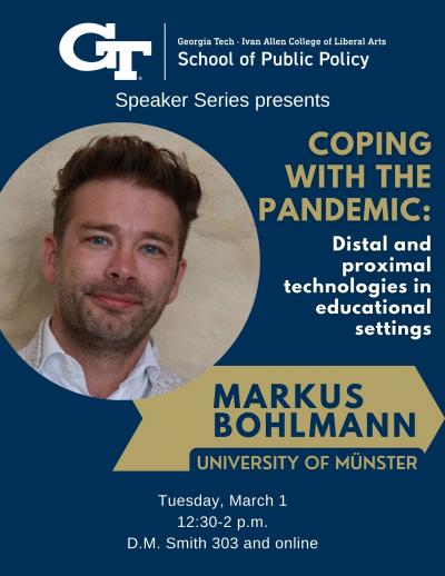 The School of Public Policy Speaker Series Presents: Markus Bohlmann