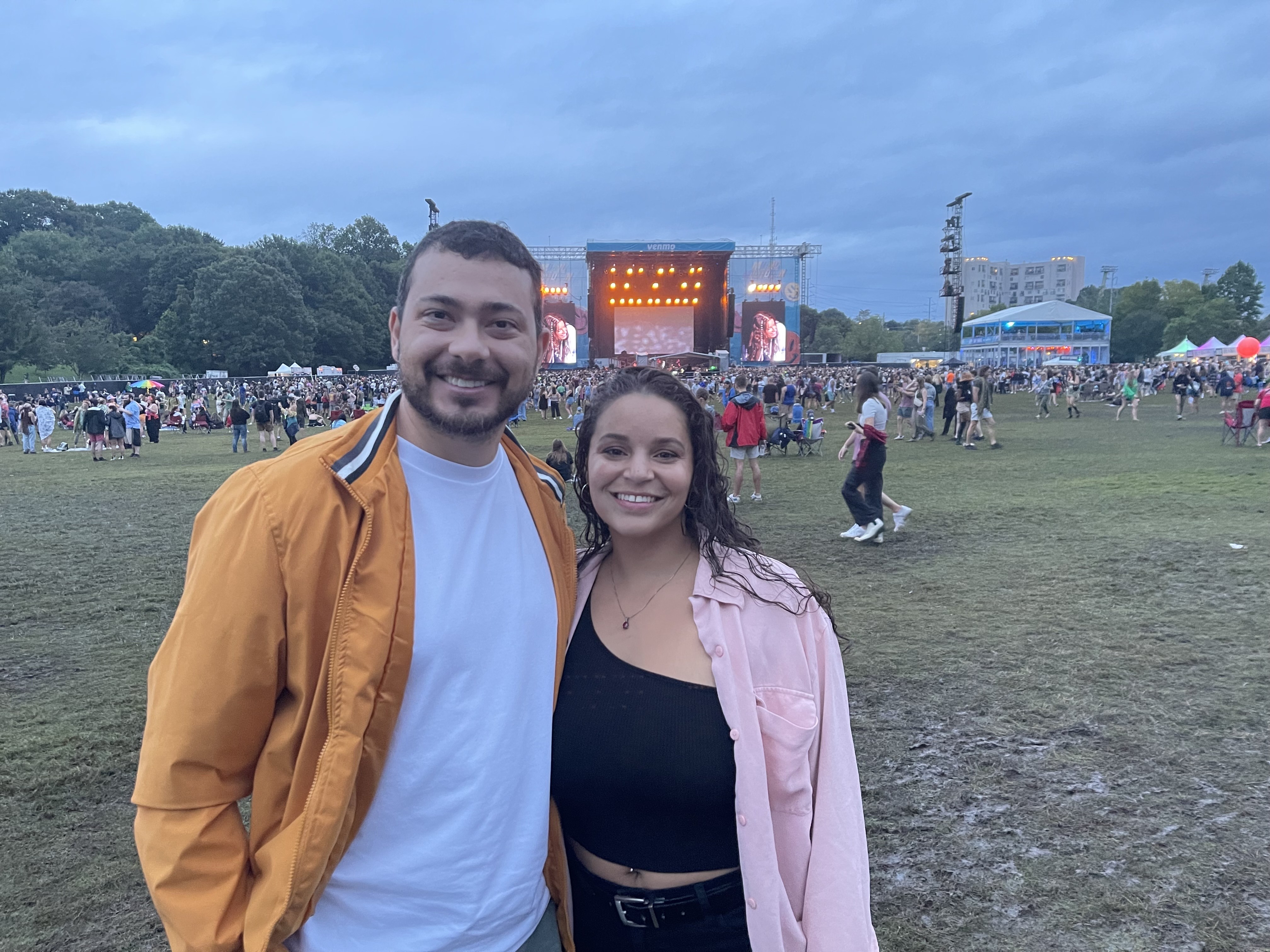 Two students at a local music festival in Atlanta Georgia