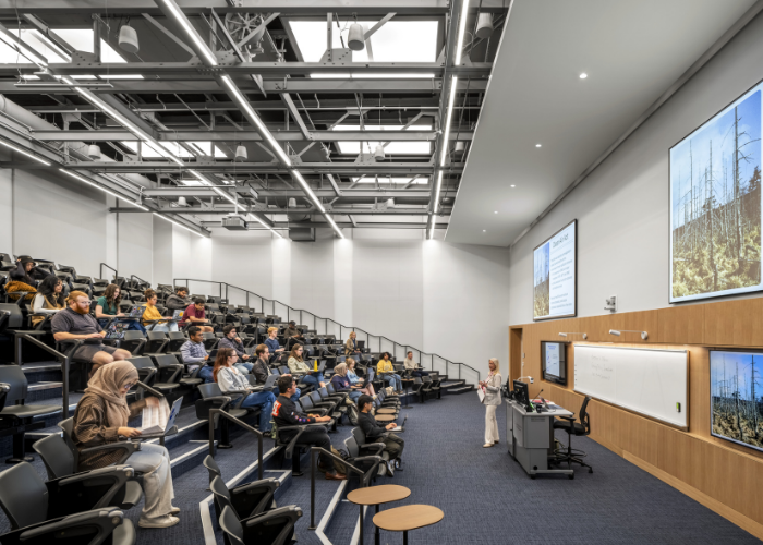 Marilyn Brown teaching a class in the DM Smith building