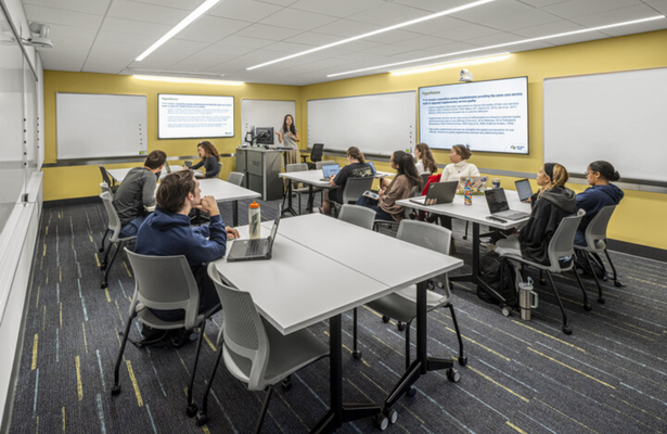 Students in class at the DM Smith Building
