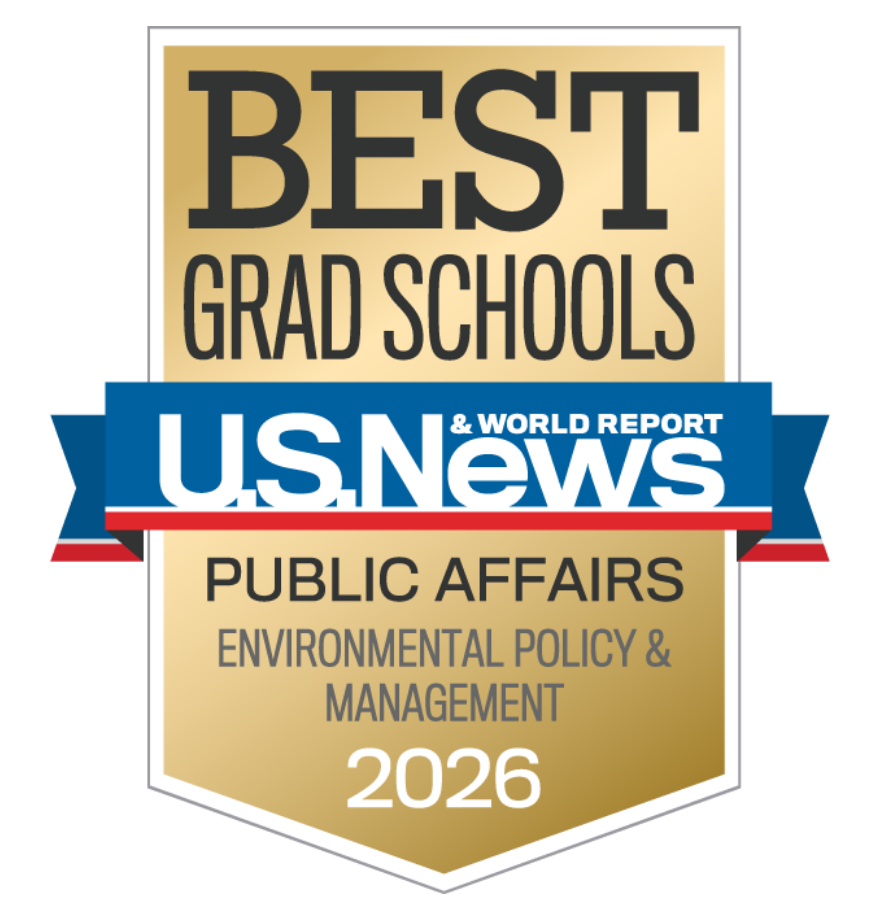 Best Grad Schools US News and World Report Badge "Environmental Policy and Management"